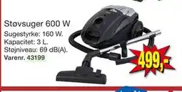 Harald Nyborg Støvsuger 600 W, DKK 499 tilbud