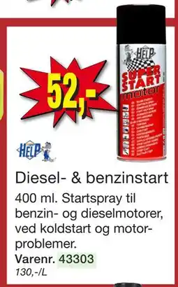 Harald Nyborg Diesel- & benzinstart, DKK 52 tilbud