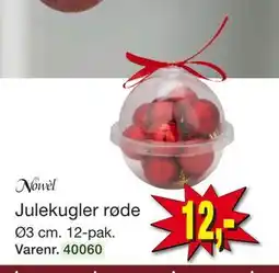 Harald Nyborg Julekugler røde, DKK 12 tilbud