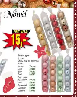 Harald Nyborg Julekugler, DKK 15 tilbud