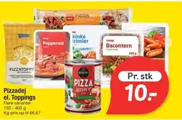 Fakta Tyskland Pizzadej el. Toppings tilbud