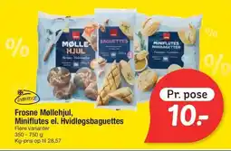 Fakta Tyskland Frosne Møllehjul, Miniflutes el. Hvidløgsbaguettes tilbud