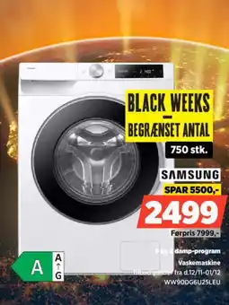 Power SAMSUNG- damp-program Vaskemaskine tilbud