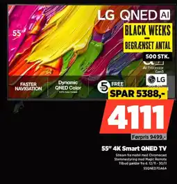 Power Lg 55" 4k smart qned tv tilbud