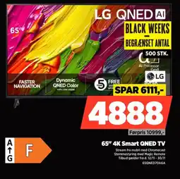 Power Lg 65" 4k smart qned tv tilbud