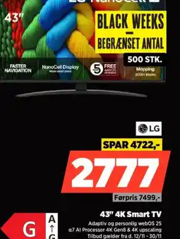 Power LG 43" 4K Smart TV tilbud