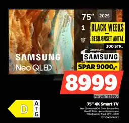 Power Samsung 75" 4k smart tv tilbud