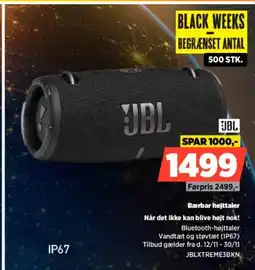 Power JBL Bærbar højttaler Når det ikke kan blive højt nok! tilbud