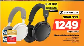 Power Sennheiser bluetooth-hovedtelefoner tilbud