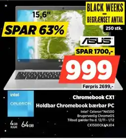 Power ASUS Chromebook CX1 Holdbar Chromebook bærbar PC tilbud