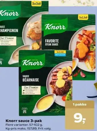 Dagli'Brugsen Knorr Sauce 3-Pak 57-102g tilbud