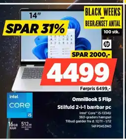 Power Omnibook 5 flip stilfuld 2-i-1 bærbar pc tilbud