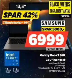 Power SAMSUNG Galaxy Book3 360 360° hængsel tilbud