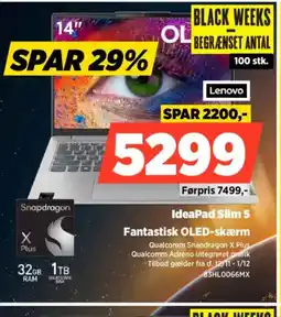 Power Lenovo IdeaPad Slim 5 Fantastisk OLED-skærm tilbud