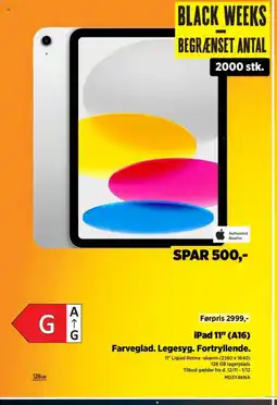 Power Ipad 11" (a16) farveglad. legesyg. fortryllende. tilbud