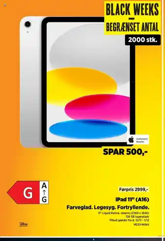 Ipad 11" (a16) farveglad. legesyg. fortryllende.