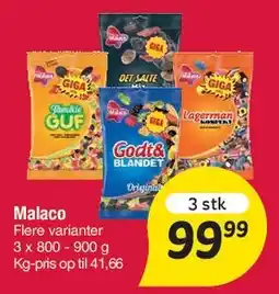 Fakta Tyskland Malaco (godter) tilbud