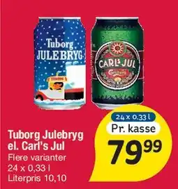 Fakta Tyskland Tuborg Julebryg / Carls Jul (kasse) tilbud