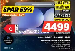 Power SAMSUNG Galaxy Tab S10 Ultra Wi-Fi 256 GB Drevet af Galaxy Al-funktioner tilbud