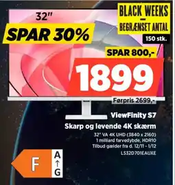 Power ViewFinity S7 Skarp og levende 4K skærm tilbud