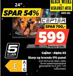 Power CEPTER Cepter - Alpha X3 Skarp og levende IPS-panel tilbud