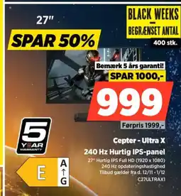 Power Cepter - Ultra X 240 Hz Hurtig IPS-panel tilbud