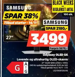 Power Samsung odyssey oled g6 levende og ultrahurtig oled-skærm tilbud
