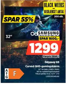 Power Samsung odyssey g5 curved qhd-gamingskærm tilbud