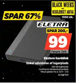 Power Eletra ekstern harddisk enkel udvidelse af lagerplads tilbud