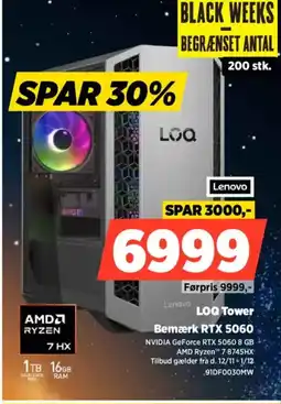 Power Lenovo loq tower bemærk rtx 5060 tilbud