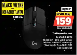 Power Trådløs gaming mus Logitech G G305 tilbud