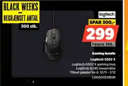Power Logitech gaming bundle logitech g502 x tilbud