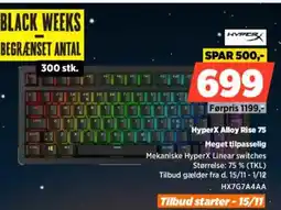 Power HYPER HyperX Alloy Rise 75 Meget tilpasselig tilbud