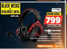 Power HYPER HyperX Cloud Alpha Trådløs ydeevne tilbud