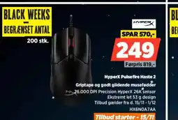 Power Hyper hyperx pulsefire haste 2 griptape og godt glidende musefødder tilbud