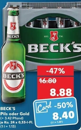 Kaufland DE Beck's Pils Oder Gold tilbud
