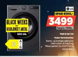 Power LG Vask & tør i én Vaske-tørremaskine tilbud