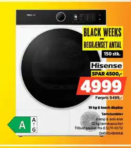 Power Hisense & touch display Tørretumbler tilbud