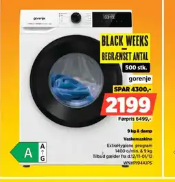 Power Gorenje & damp vaskemaskine tilbud