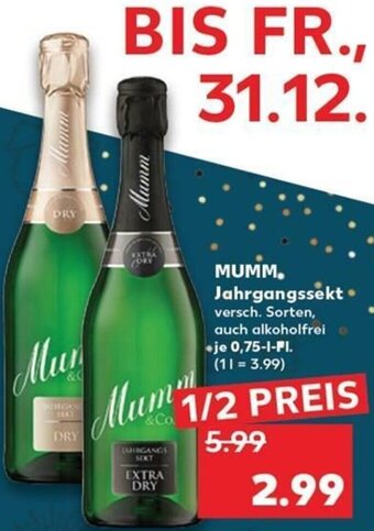 Mumm Jahrgangssekt