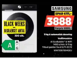 Power SAMSUNG & automatisk dosering Vaskemaskine tilbud