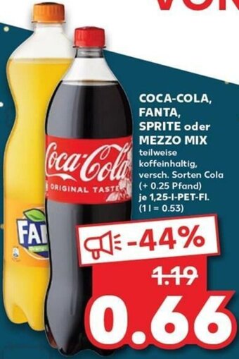 Kaufland Coca-Cola Fanta, Sprite Oder Mezzo Mix tilbud