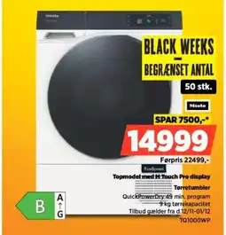 Power Miele topmodel med m touch pro displaytørretumbler tilbud