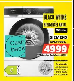 Power SIEMENS Selvrensende kondensator Tørretumbler tilbud