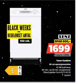Power XENZ Timer-funktion opvaskemaskine tilbud
