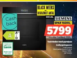 Power Siemens testvinder med pyrolyse indbygningsovn tilbud