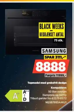Power Samsung topmodel med grebsfrit design kompaktovn tilbud