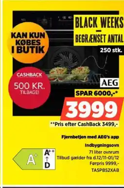 Power AEG Fjernbetjen med AEG's app Indbygningsovn tilbud