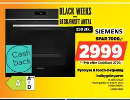 Power SIEMENS Pyrolyse & touch-betjening Indbygningsovn tilbud