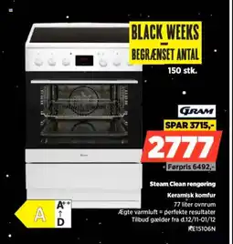 Power Gram steam clean rengøring keramisk komfur tilbud